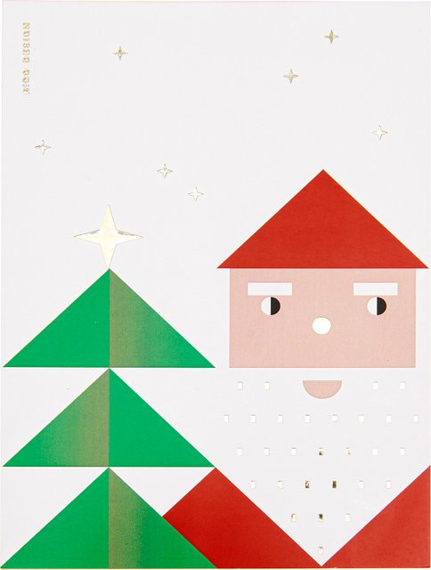 Rico Design Paper Poetry Notizblock Weihnachtsmann A5, 50 Blatt, gepunktet, Gold/Multicolor, 100g/m² - Bild 1