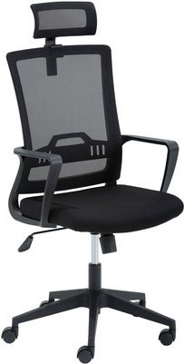 Mayer Sitzmöbel Drehstuhl 2378 mit Kopfstütze und Armlehnen, Schwarz, B/T/H: 62 x 65 x 113 cm - Bild 1