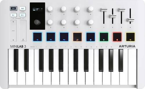 Arturia MiniLab 3 MIDI-Keyboard Weiß mit USB-C Anschluss - Bild 1