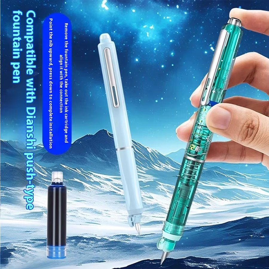 FangNymph Space-Time-Kapsel Tintenstift-Set mit 20 einziehbaren Rollerball-Stiften in Schwarz und Blau - Bild 5
