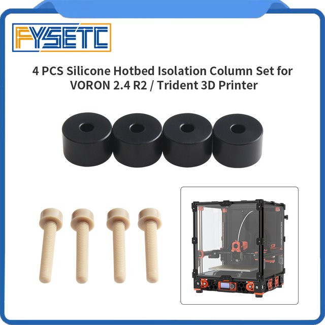 FYSETC 4 Stück Voron Peek Hotbed Protector Gummifüße in Schwarz zur Dämpfung für Voron 2.4 und Trident - Bild 1