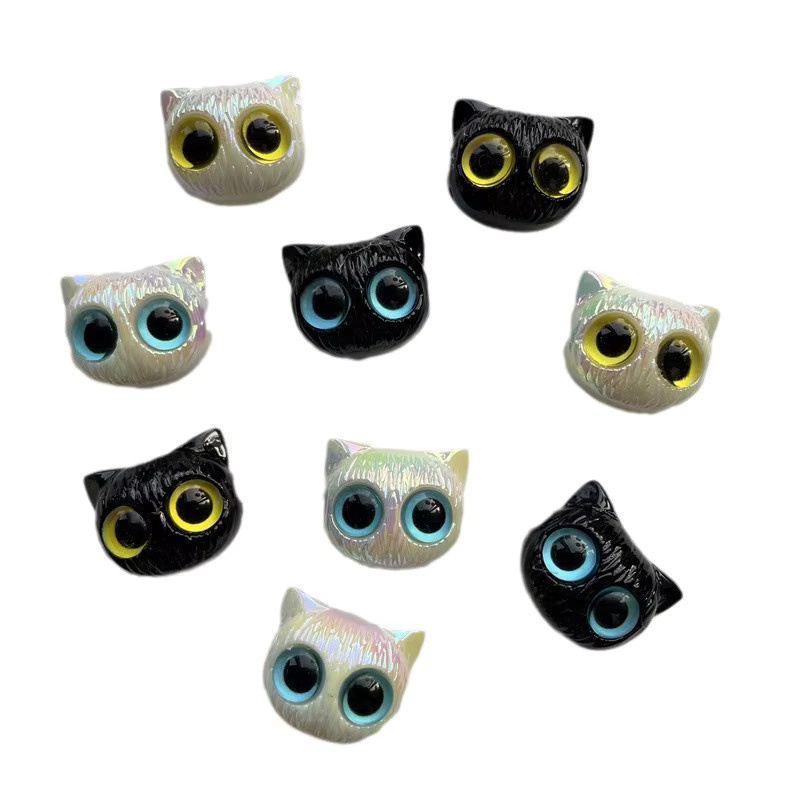 YoZuSmily Perlen Eule Acryl, Bunt, 18x15mm, Unisex - Bild 4