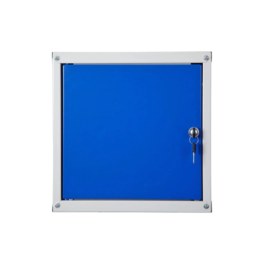 PROREGAL Schließfachwürfel Cubic aus Metall in Grau/Blau, H x B x T: 35 x 35 x 35 cm - Bild 2