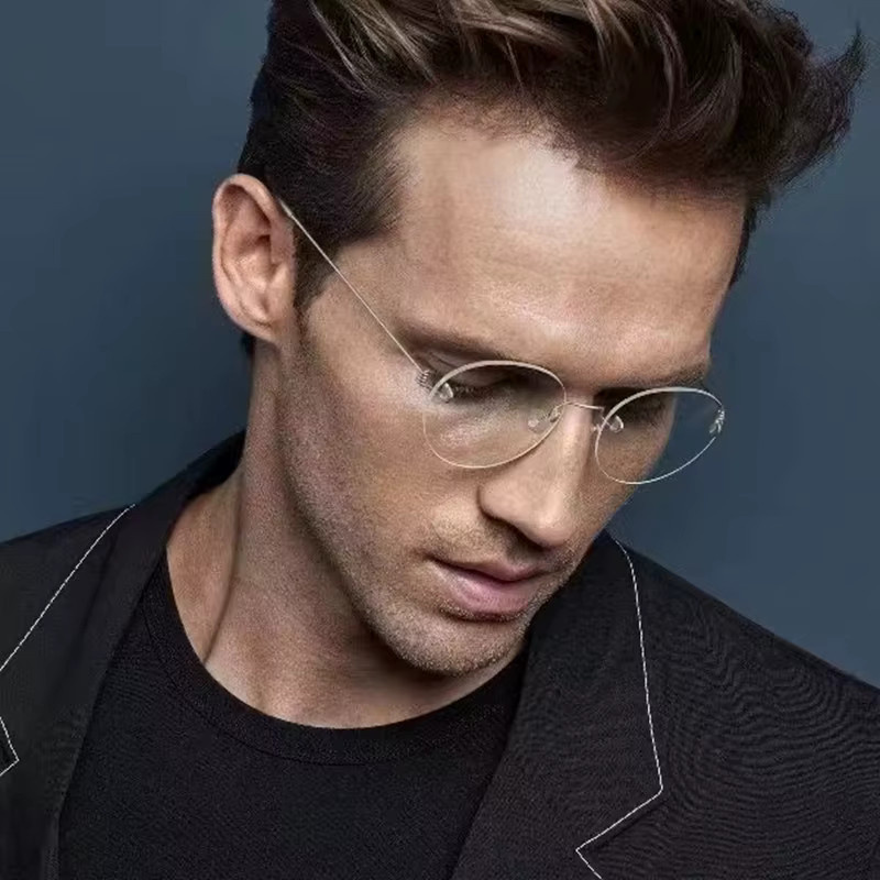 Dänemark Titan Brille, randlos, rund, Unisex, SO SMOOTH WIND - Bild 2