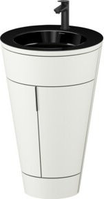 Duravit Waschtischunterschrank Starck 1 c-bonded Set in Schwarz matt, B/T/H: 56 x 60,5 x 86,4 cm - Bild 1