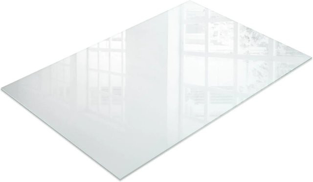 Tulup Tischplatte aus Milchglas in Weiß, rechteckige matte Glasplatte für Couchtisch oder Gartentisch, B: 120 cm, T: 80 cm - Bild 1