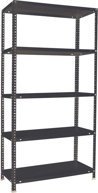 PROREGAL Schraubregal Panda Tall in Anthrazit mit 5 verstellbaren Fachböden, H x B x T: 200 x 110 x 30 cm - Bild 1