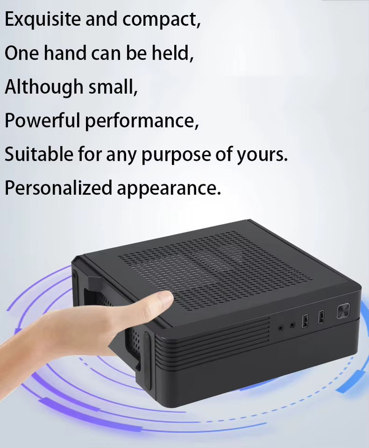 T.F.SKYWINDINTL Mini-ITX Gehäuse in Schwarz für HTPC, Industrie und Business mit Wärmeableitungsfunktion - Bild 3