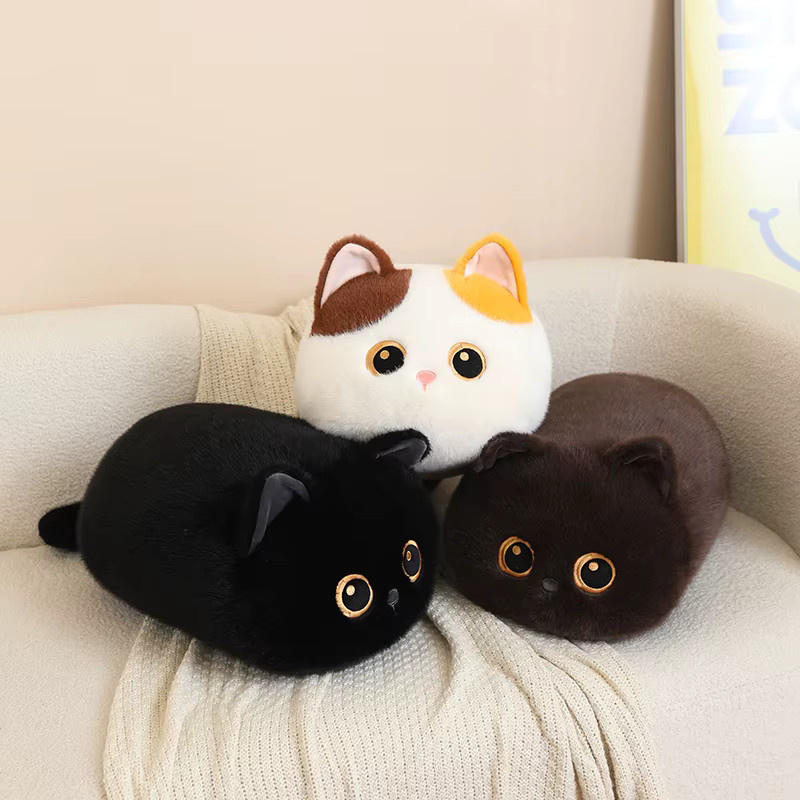 TotoJay Kawaii Fette Katze Plüschtier, Siamesische Katze, 50cm, Braun - Bild 2