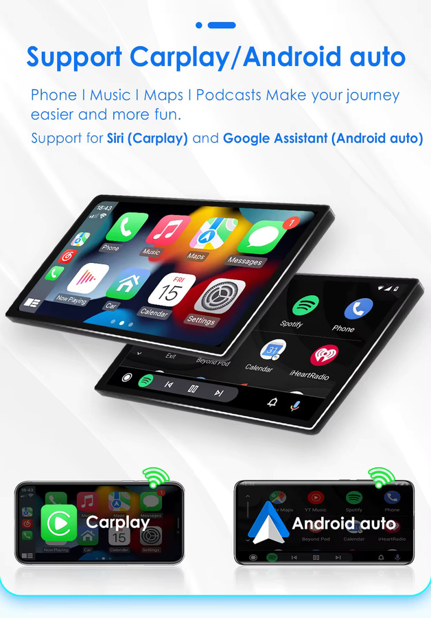 Hizpo 8-Zoll Android Auto und CarPlay Autoradio für Mercedes Benz E-Klasse W211 und W219, Schwarz, mit GPS, 4G und DSP Multimedia-Player - Bild 3
