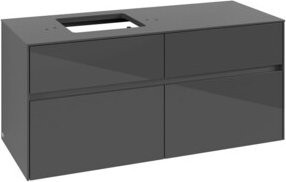 V&B Waschtischunterschrank Collaro in Glossy Grey mit Waschbeckenanschluss links, B/T/H: 120 x 54,8 x 50 cm - Bild 1