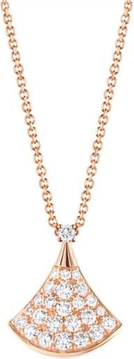 YIRAN Jewelry Halskette, 925 Sterling Silber, fächerförmiger Anhänger, Damen, 45cm, beige - Bild 1