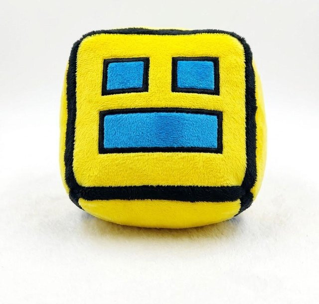 Yiran Health & Beauty Geometry Dash Würfel Plüschtier, 13cm, ab 0 Jahren - Bild 1