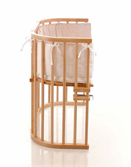 babybay Beistellbett Original aus Buchenholz in Natur Lackiert mit Drop-Side - Bild 1