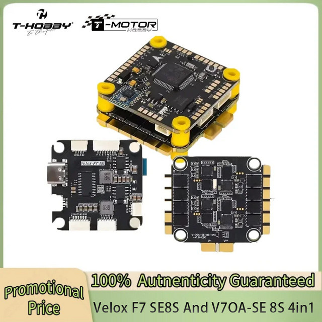 T-Motor Velox F7 SE 8S Flugcontroller 70A SE 8S 4-in-1 ESC Stack Combo, black - Bild 1