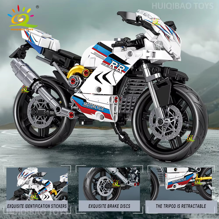 HUIQIBAO Mechanische Geschwindigkeit Motorrad, Baustein Set, Fahrzeuge - Bild 2
