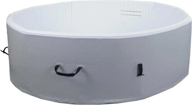 MCW Ersatz-Pool Whirlpool MCW-N97 für 5 Personen, aufblasbar, rund, Dropstitch-Gewebe, Grau-Weiß, Durchmesser: 180 cm - Bild 2
