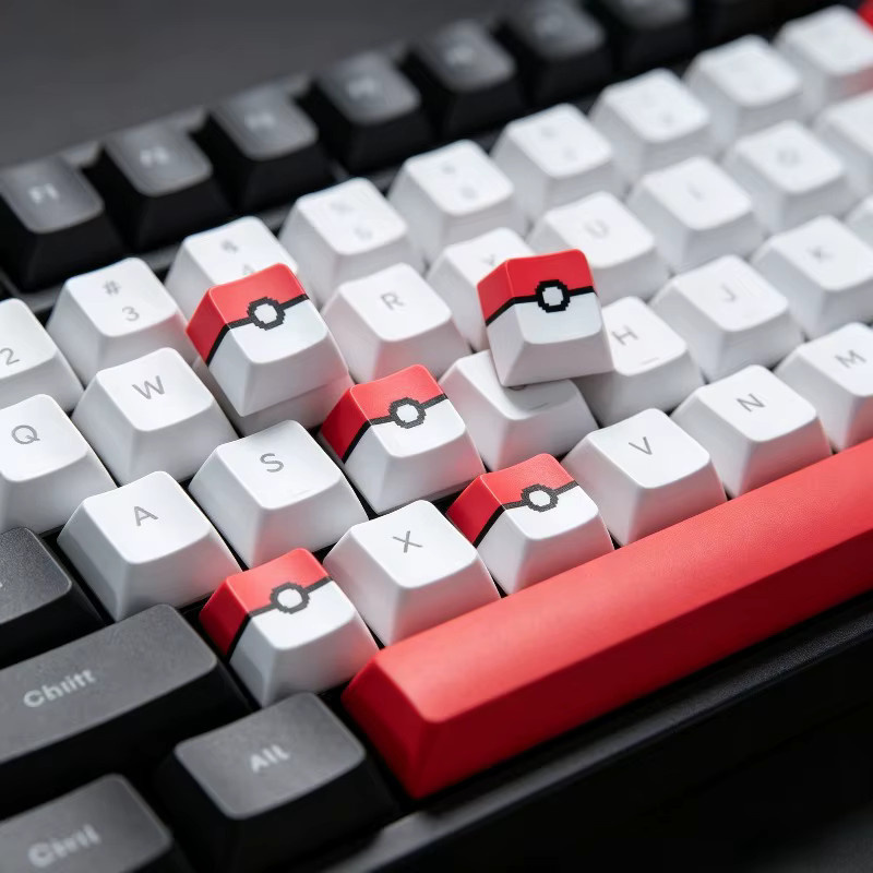 TAKARA TOMY Pokemon Anime Poke Ball Modell-Tastenkappen aus Harz in Rot für mechanische Tastaturen - Bild 3