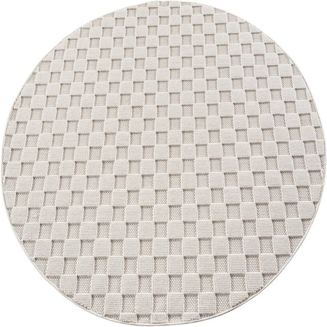 Ayyildiz Flachgewebeteppich Helix rund in Creme/Beige, Durchmesser: 200 cm - Bild 1