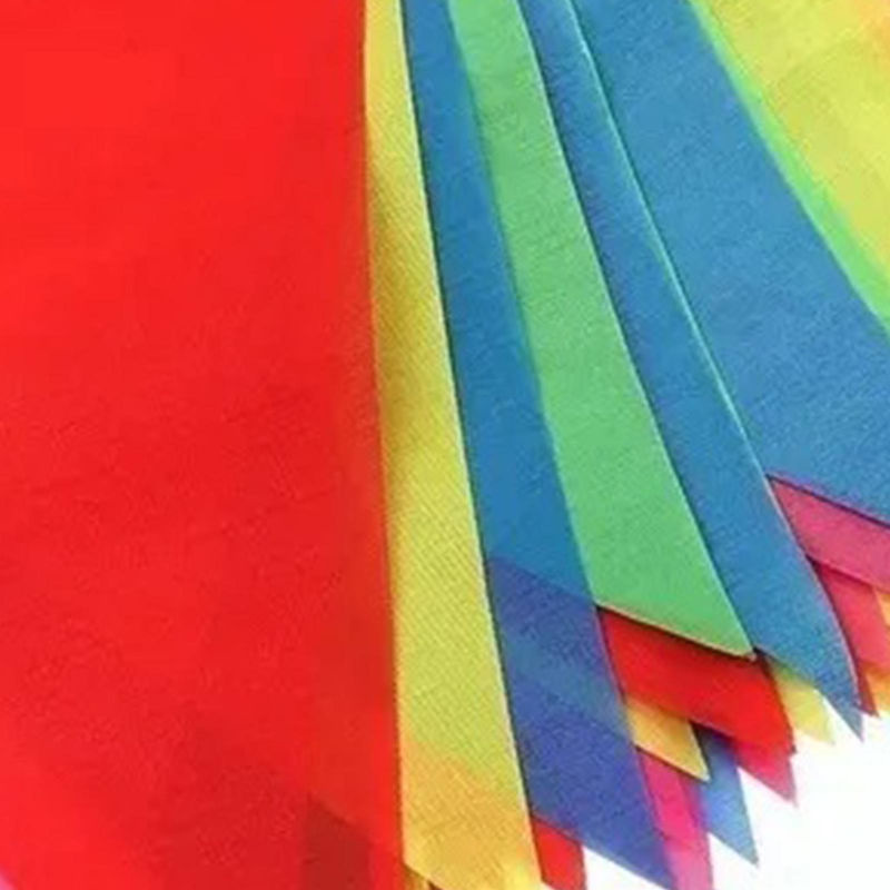 Tooarts Bunte Wimpel Girlande aus Polyester für Außenbereich und Geburtstag, 10 Stück, 50 m Länge, Mehrfarbig - Bild 6