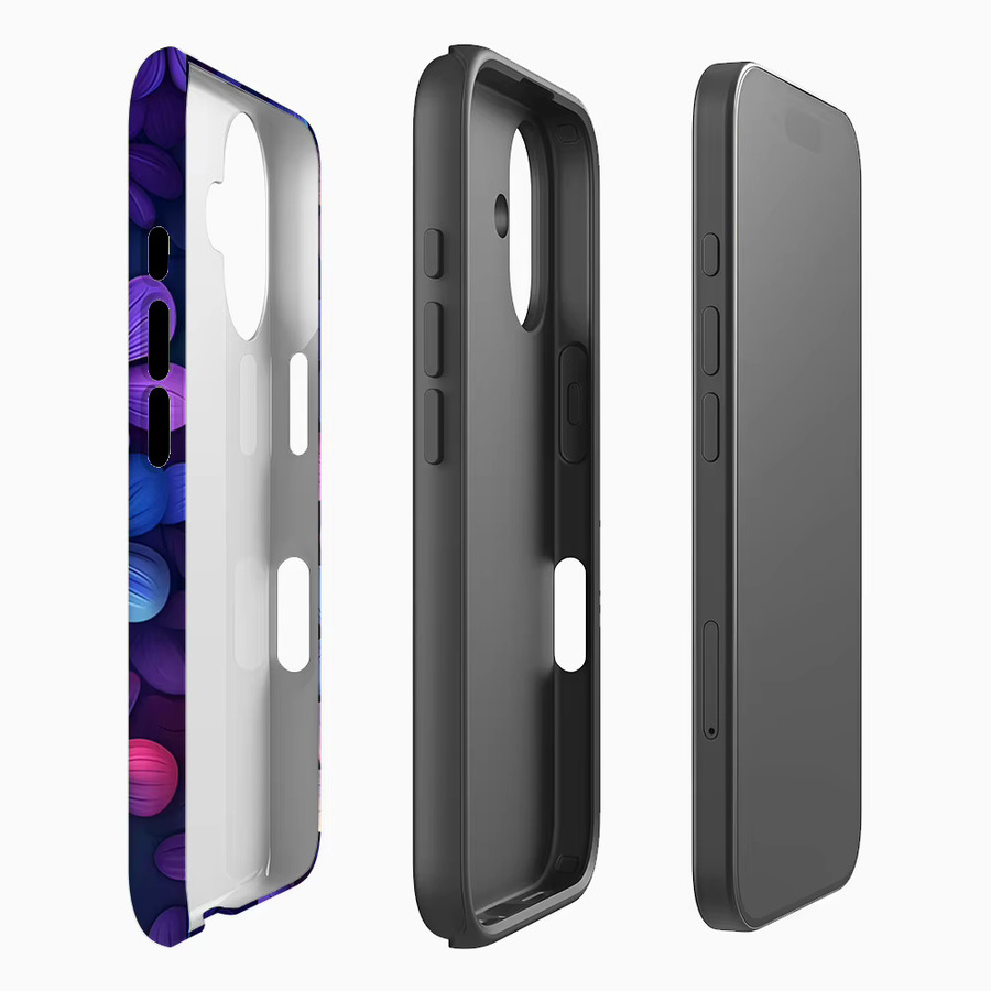 Potdemiel Magnetische iPhone Hülle mit Blumen-Design für iPhone 17 16 15 14 13 Pro Max Plus, Robuste Einzel- und Doppelschicht-Schutzhülle, Multicolor - Bild 2