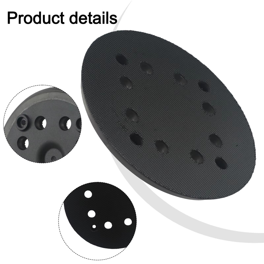 VIBRATITE Rundes Polierscheibe Schleifpad mit 8 Löchern, Durchmesser: 125 mm - Bild 2