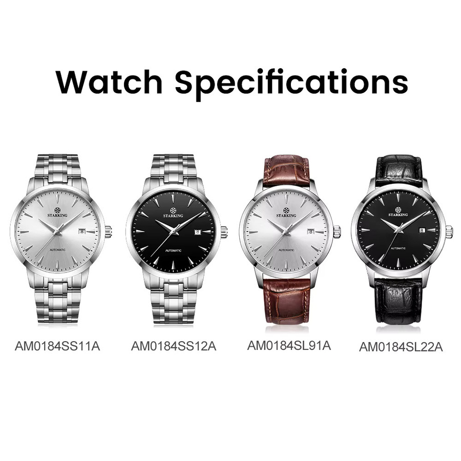 STARKING Armbanduhr Automatik, Edelstahl, Saphirglas, Datum, Herren - Bild 6