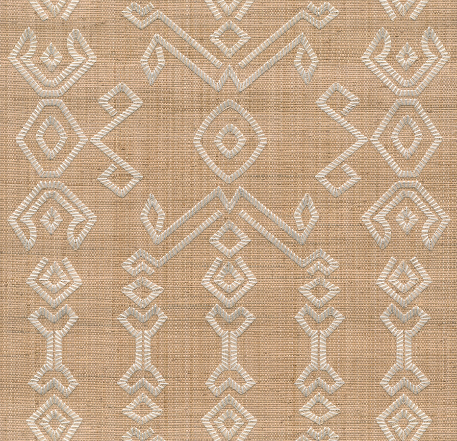 Arte Wallpaper Indomito Sandcastle in Beige mit abstraktem geometrischem Design und Textiloptik - Bild 1