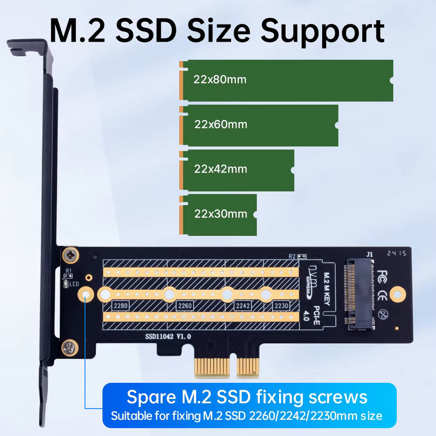 Fenvi M.2 NVMe zu PCIe 4.0 Konverter Adapter mit Kühlkörper, Schwarz - Bild 3