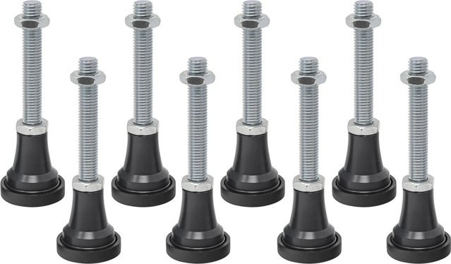 Schulte ExpressPlus Duschwannenzubehör Stellfüße rund in Grau mit Höhenverstellbarkeit von 9 bis 12 cm - Bild 1