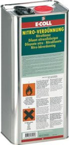 E-COLL Nitro-Verdünnung solventbasiert, 6 l Kanister, Silber - Bild 1