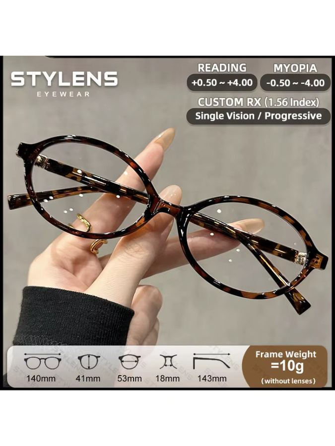 STYLENS Korrekturbrille, oval, Vollrand, braun, Damen - Bild 2