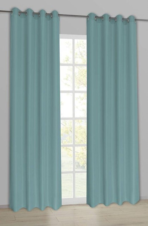 POCOline Ösenvorhang Sorrento in Rauchblau, blickdicht, Breite: 140 cm, Höhe: 245 cm