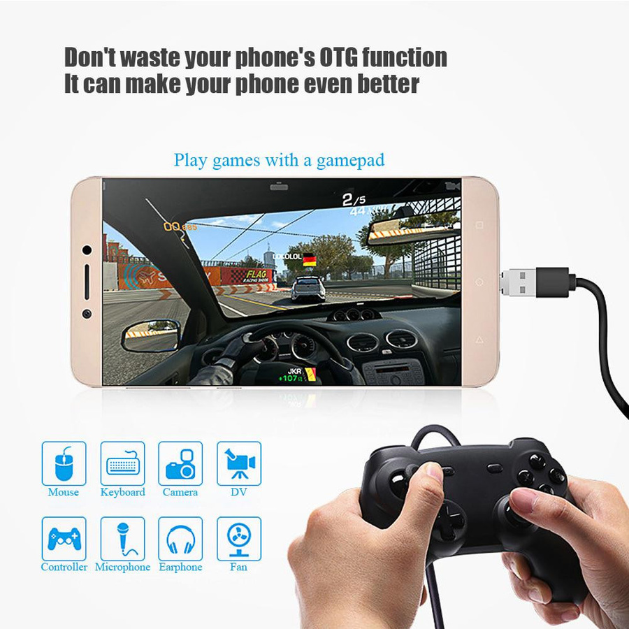 10er Set NYFundas USB-C auf USB-A OTG Adapter in Schwarz für Android Smartphones und Typ-C Geräte - Bild 4