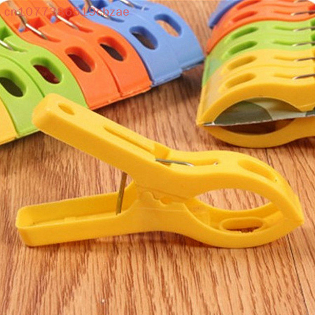 Hoeaden 8er Set Winddichte Kunststoff Aufhänger Clips in Multicolour für Handtücher und Kleidung - Bild 1