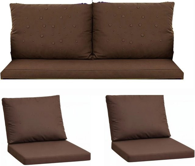 Setgarden Komfort Gartenloungekissen Set aus Technorattan in Braun für Sofa und Sessel, B/T: 100 x 60 cm, 1-teilig - Bild 1