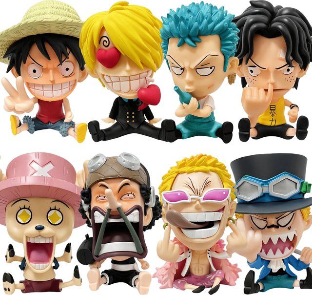 Bandai One Piece Anime Figur Sitzender Luffy aus PVC in Multicolor - Bild 1