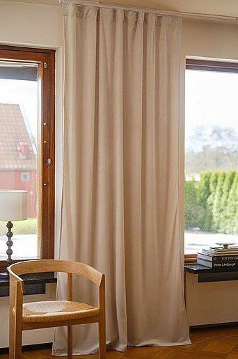 Jotex Samtvorhang SAVANNAH Beige, blickdicht, modern, Breite: 140 cm - Bild 1
