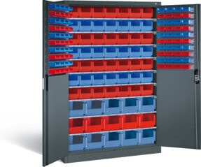 C+P Magazinschrank Acurado in Anthrazitgrau mit Schließsystem, H x B x T: 195 x 120 x 50 cm - Bild 1