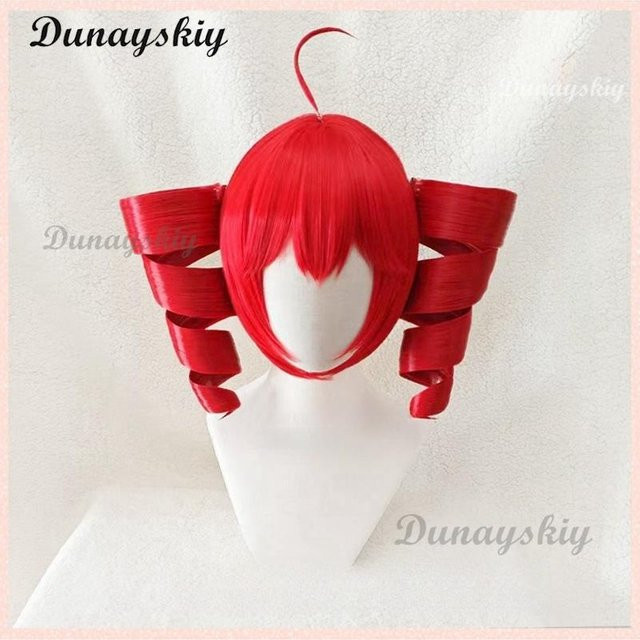 Kasane Teto Cosplay Perücke, Rote Zopfperücke, Hitzebeständig, Damen - Bild 1