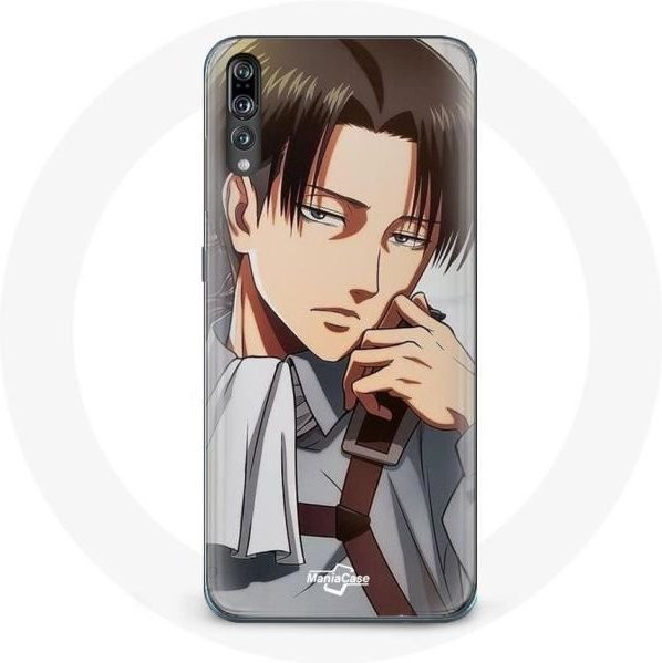Handyhülle für Huawei P20 Pro mit Attack on Titan Levi Ackerman Manga Design in Schwarz und Multicolour - Bild 1
