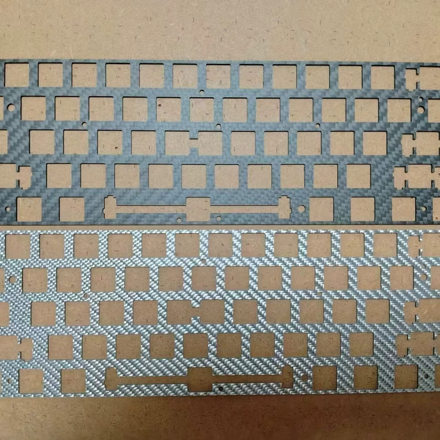Wooting 60 HE Kohlefaser Positionierungsplatte in Schwarz für deine 60% Tastatur - Bild 3
