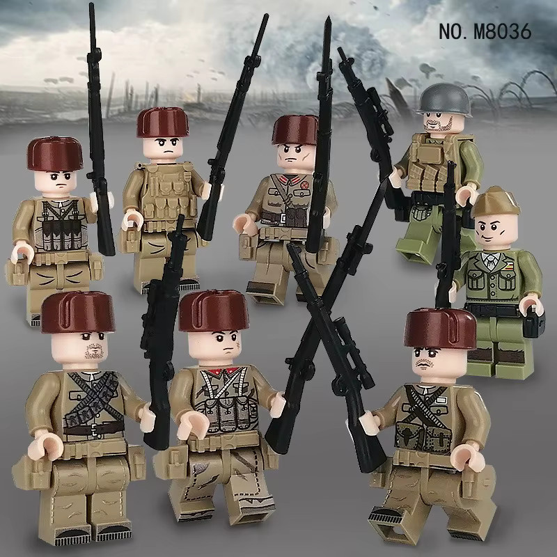 Jiemao Freiwillige Soldaten Minifiguren-Bausatz, Militär-Bausteine - Bild 4