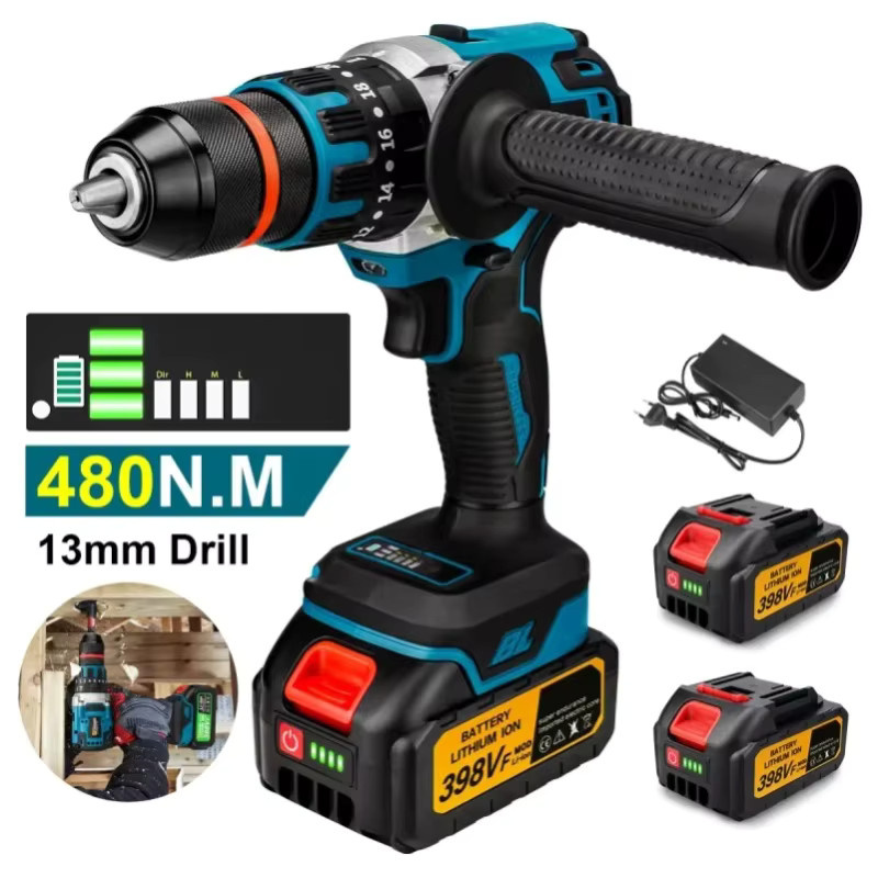 Makita DDF487 18V Akku-Bohrschrauber-Set mit bürstenlosem Motor, 6Ah Akku und Ladegerät in Blau - Bild 1