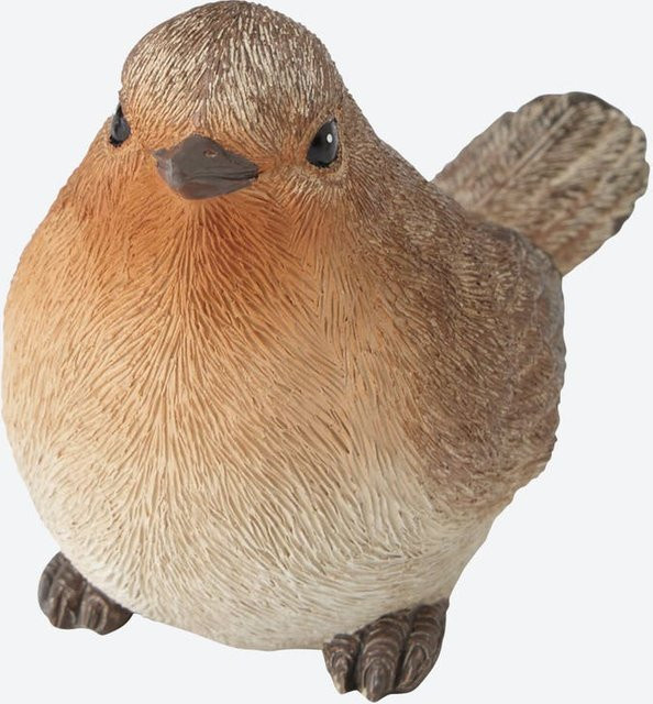 NKD Deko-Vogel Rotkehlchen aus Polyresin in Braun, B/T/H: 6 x 5 x 9 cm - Bild 1