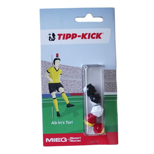 TIPP-KICK 5-Bälle-Set schwarz-weiß rot-gelb - Bild 1