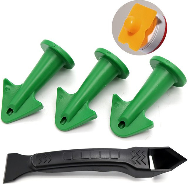 Prodrill 5-teiliges Kartuschen-Werkzeug-Set mit Silikon-Dichtungsdüse, Applikator, Finishing-Set, Mörtel-Dichtungsmittel-Entferner, Finishing-Schaber und Kantenschneider - Bild 1