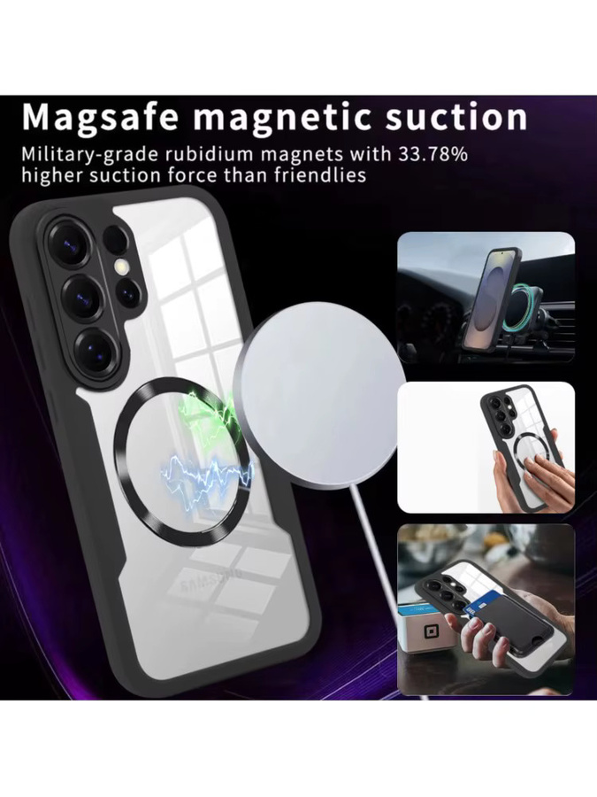 Transparente 360° Vollschutz-Hülle mit MagSafe Kompatibilität für Samsung Galaxy S26 S25 S24 S23 S22 S21 Ultra FE Plus A16 A26 A56 A07 Stoßfänger-Handyhülle - Bild 6