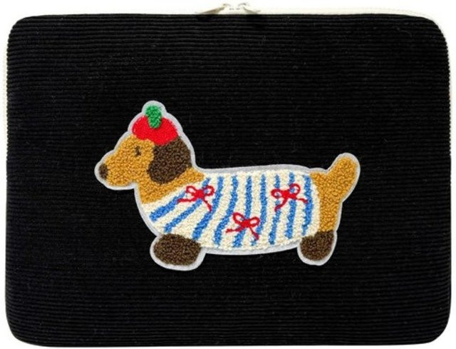 Stoßfeste Laptoptasche Shancaide mit Cartoon-Hund Design für Mädchen und Damen in Schwarz - Bild 1
