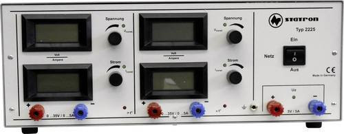 Statron 2225.4 Labornetzgerät mit 3 Ausgängen, einstellbar 0 - 35V und 0 - 5A, 375W, Farbe: Weiß - Bild 1